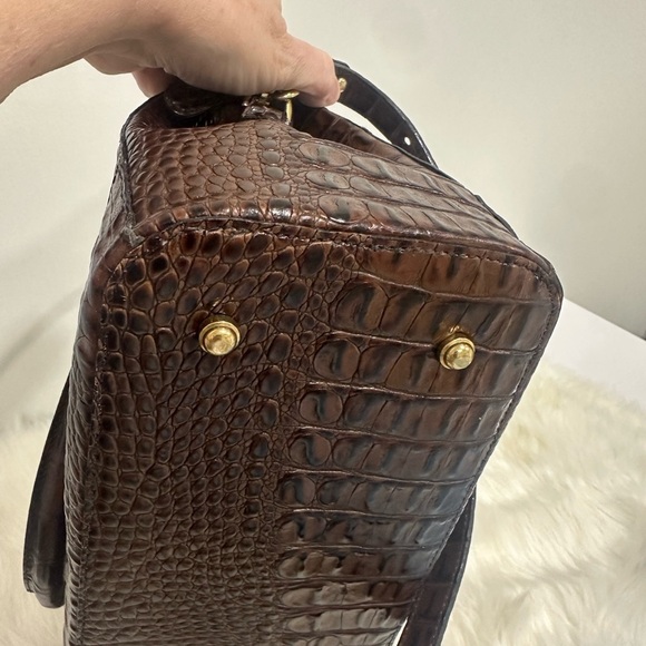 Brahmin Crandall chocolate Whitney satchel handbag - Picture 6 of 9